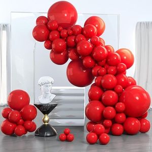 Kit Arco di Palloncini Rossi, Ghirlanda 85 Pezzi di Diverse Dimensioni (18, 12, 10, 5 Pollici) per Feste di Compleanno, Palloncini Rossi da 18 Pollici per Festività - Product Image 1