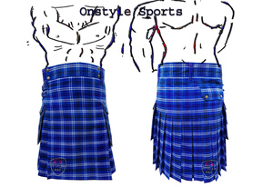 สินค้าขายดี ผ้ากิ๊ตส์ลายสก็อตทันสมัยสำหรับผู้ชาย ผ้ากิ๊ตส์อเนกประสงค์แบบหนา พร้อมกระเป๋าคาร์โก้และสายรัดปรับได้ - Product Image 3