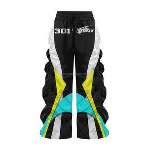 Survêtement coupe-vent en micro-polyester premium 140 GSM léger noir blanc sarcelle jaune avec logo personnalisé par transfert thermique - Product Image 3