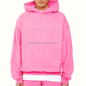 Sweats à capuche pour hommes avec logo personnalisé vierge 100% pulls oversize à épaules tombantes sweats à capuche lourds pour hommes sweats à capuche en éponge française - Product Image 4