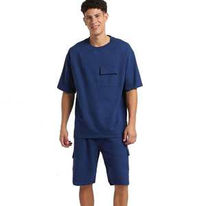 Ensemble de vêtements de sport pour hommes, été, fin, séchage rapide, haut à manches courtes et short de sport, ensembles d'été pour hommes - Product Image 1