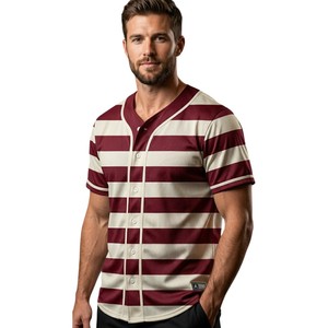 Chemise de baseball à boutons pour homme, uniforme de sport décontracté, respirant, léger, haut d'entraînement athlétique unisexe - Product Image 2