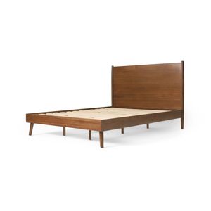 Letto a piattaforma Cohron Cali King in legno massello, collezione di letti in legno realizzati a mano - Product Image 4
