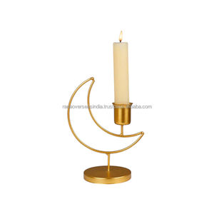 Bougeoir en métal en fer avec motif de lune à prix compétitif, très demandé pour les fêtes de Noël et les événements spéciaux du fournisseur - Product Image 1