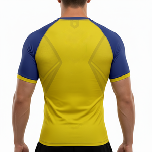 Men's <b>Custom</b> Baselayer Short Sleeve <b>Compression</b> Gym Rash Guard Breathable Nylon <b>Shirt</b> with Sun Protection Sublimated MMA <b>Design</b> - Product Image 2