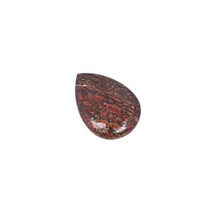 Pierre précieuse en os de dinosaure, 11 carats, 21x15mm, forme poire, pierre brute - Product Image 2