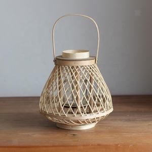 Farol de bambú tejido natural para jardinería, soporte de vela de bambú de Color claro ecológico, hecho en Vietnam, el más vendido - Product Image 5