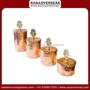 Elegante caja de almacenamiento de cobre puro con tapa Ideal para té, café y más disponible en una gama de estilos y tamaños al último precio - Product Image 3