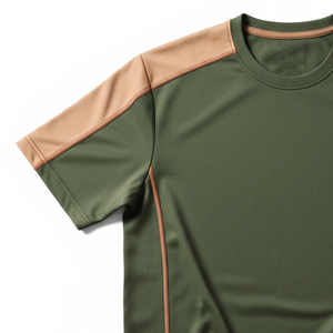 T-shirt de sport à col en V, coupe ajustée, taille cintrée, haut athlétique confortable en jersey extensible pour tenue décontractée et fitness - Product Image 2