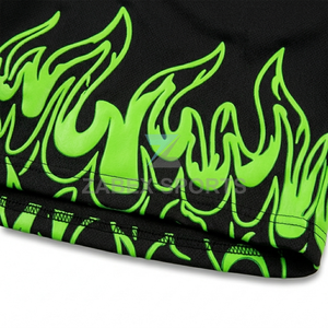 Shorts de basket-ball en mesh à bords flamboyants de qualité supérieure, légers, streetwear, shorts d'entraînement sportifs pour hommes chez ZABEX SPORTS - Product Image 4