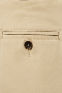 <b>Men's</b> Beige High Waist Pleated Bermuda <b>Shorts</b> Cotton Oxford Casual Style Button Fly - Product Image 4
