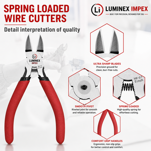 LUMINEX IMPEX LUB=113 <b>Long</b> <b>Nose</b> Stainless Steel Lightweight Smooth Work Jewelry Making Polishing Pliers - Product Image 3