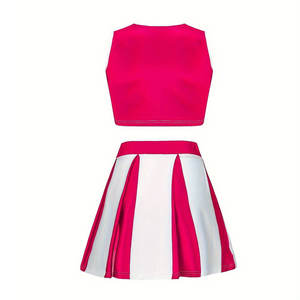 Ensemble d'uniformes de cheerleading professionnels personnalisés avec jupe plissée et haut court pour les compétitions d'équipe et les performances sportives - Product Image 2