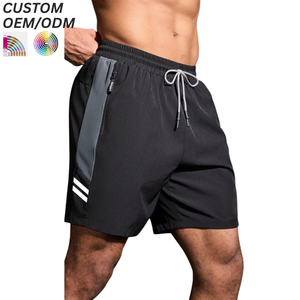 Shorts en coton uni pour homme, décontractés, confortables, légers, respirants, imperméables, écologiques, taille élastique, pour la gym, la course à pied, personnalisables - Product Image 6