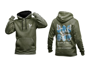 Sudadera con Capucha Personalizada con Estampado Gráfico, Sudadera Holgada de Estilo Urbano con Estampado Gráfico, Sudadera Informal Unisex de Algodón y Felpa - Product Image 2