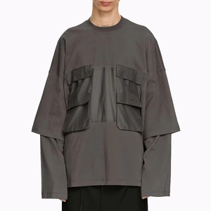 Long Sleeve <b>T</b> <b>Shirt</b> Oversized Boxy Fit Cotton Tee Supplier Best Selling Oversized Long Sleeve <b>T</b> <b>Shirt</b> - Product Image 4