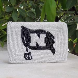 Pochette rectangulaire en coton brodée de perles, magnifique et personnalisée, par curio craft - Product Image 4