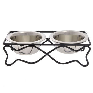 Station d'alimentation pour animaux de compagnie élégante en acier inoxydable, support décoratif pour gamelle de chien, station de repas haut de gamme pour animaux, mangeoire moderne pour animaux, luxe - Product Image 4