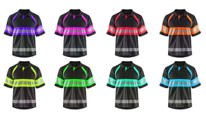 Chemise de travail de sécurité haute visibilité ANSI Classe 3, coupe ajustée, respirante, séchage rapide, tricotée sur mesure, manches courtes, style décontracté élégant - Product Image 3