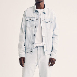 Winter Men Jeans <b>Jacket</b> Front Casual Streetwear <b>Lightweight</b> Fashion Long Sleeve Trendy Comfortable Outdoor Everyday Wear - Product Image 1
