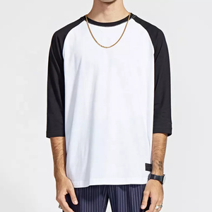 T-shirt à manches longues de haute qualité pour hommes, 100% coton, uni noir, vêtements tendance, t-shirt respirant à col rond à manches longues pour hommes - Product Image 5