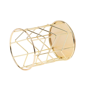 Manufacturer Brass Pen Holder Jar Makeup <b>Brush</b> Container Hexagonal Brass Pencil Jar Holder Top Design - Product Image 6