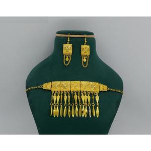 Martasha designer islamique ramadan spécial plaqué or EAU bijoux spécial dubai bijoux collier boucle d'oreille ensemble - Product Image 5