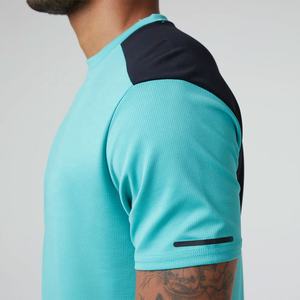 <b>Summer</b> High Quality 100% Polyester Mens Colorblock Twin Set Wholesale Price Men Trendy Dual Tone Short <b>Sleeve</b> <b>Top</b> and Short Set - Product Image 6