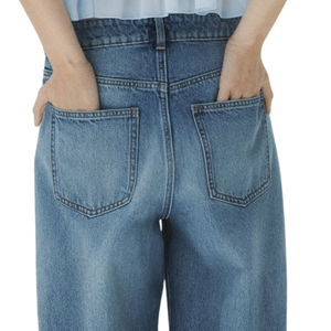 Jeans de Mezclilla de Cintura Alta para Mujer, Corte Recto, Pantalones Casuales de Moda, Cómodos para el Día a Día, Ropa Personalizada al por Mayor - Product Image 4