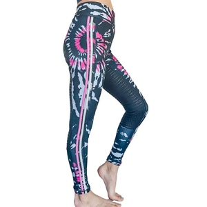 Leggings de equitación vintage personalizados para mujer, de cintura media, transpirables, sin costuras, de punto, 90% nailon, 10% elastano, con estampado de silicona, duraderos, 220g - Product Image 2