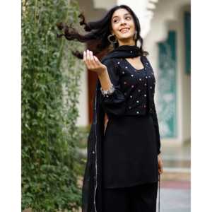 Conjunto de Traje de Gasa con Detalles de Espejo Talla XS Blackberry - Product Image 5