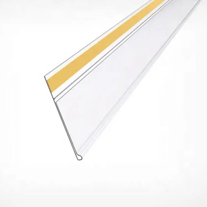 Estante de alambre doble Portaetiquetas Gancho de exhibición Portaetiquetas de precio Tira de datos para estantes de supermercado - Product Image 1