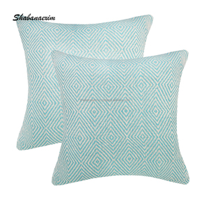 Indian Bedroom Cushion <b>Cover</b> Decorative Home Grey Square Diamond <b>Sofa</b> Cushion <b>Cover</b> for Bed Room Woven Pillow <b>Cover</b> - Product Image 4