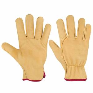Guantes de Conducción de Cuero con Grano de Piel de Vaca y Logotipo Personalizado, Guantes de Jardinería Resistentes al Calor, Suaves y Cómodos, de Alto Rendimiento - Product Image 4