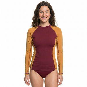 Camiseta Deportiva de Manga Larga Ligera para Mujer, Tejido Elástico, Cómoda para Deportes Acuáticos y Fitness - Product Image 1