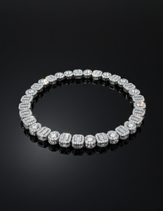 กำไลข้อมือเพชรหรูหราพรีเมียม ดีไซน์คอลเล็ตสั่งทำพิเศษ ทอง 14KT 10KT เครื่องประดับดีไซเนอร์สำหรับผู้หญิง ของขวัญ - Product Image 1