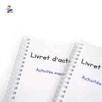 Cahiers d'exercices et livrets scolaires personnalisés pour enfants, reliés par spirale