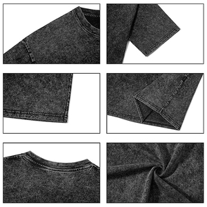 Camiseta de Alta Calidad con Lavado Ácido, Estilo Urbano, Secado Rápido, Vintage, para Hombre, Venta al Por Mayor - Product Image 5