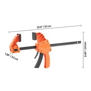 Morsetto a F Premium a Presa Rapida con Una Mano, 2 Pezzi, 12 Pollici, Capacità di Carico 340 Libbre, Morsetti a Barra per Lavorazione del Legno e Parti di Macchinari - Product Image 5
