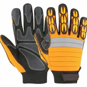 Guantes de Seguridad Profesionales Anti-Impacto de Cuero Sintético Flexible Amara con Puño de Neopreno y Protección de Nudillos TPR para Mecánicos - Product Image 1