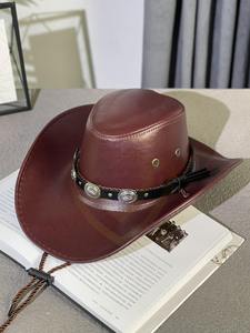 Sombrero de Cuero Vaquero Hecho a Medida, Totalmente Personalizado, de Primera Calidad, Hecho en Pakistán, Última Tendencia - Product Image 4