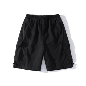 Pantalones Cortos Bermuda Estilo Urbano para Hombre, Tela de Lona Transpirable y de Secado Rápido, Cintura Media Elástica con Bolsillos - Product Image 1