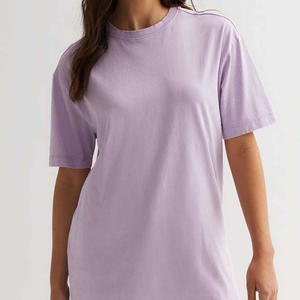 เสื้อยืดผ้าฝ้ายแขนสั้นทรงทันสมัยสำหรับผู้หญิง ซักแบบแอซิดวอช สีพื้น เป็นมิตรต่อสิ่งแวดล้อม แห้งเร็ว ระบายอากาศดี รับผลิตแบบ OEM - Product Image 6