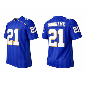 เสื้อฟุตบอลอเมริกันแบบกำหนดเองสำหรับผู้ชายและผู้หญิง เสื้อกีฬาระบายอากาศได้ดี รับผลิตแบบ OEM ชุดทีมซับลิเมชั่น ชุดฝึกซ้อม - Product Image 4