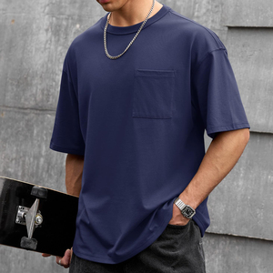 Camisetas de alta calidad, ligeras, de algodón, personalizadas, extragrandes, de manga corta, cómodas y transpirables para hombre. - Product Image 2