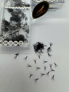 Extensions de cils Vietkinglash Volume Mega Fans en fibre synthétique PBT noir mat 10D 12D 14D 16D 20D Courbure C/CC/D/DD/M/L - Product Image 4