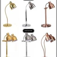 Lampe chauffante double tête pour buffet, maintien au chaud des aliments, présentation de pizzas, éclairage flexible, lampe oscillante, pour barbecue, hôtel, restaurant
