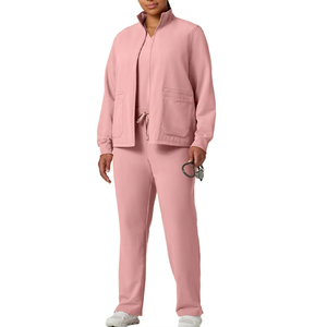 Manufacturer OEM Accepted Custom Logo Fashionable Oversize Women <b>Scrub</b> Jackets Nursing Work Medical Surgical Uniform - Product Image 2
