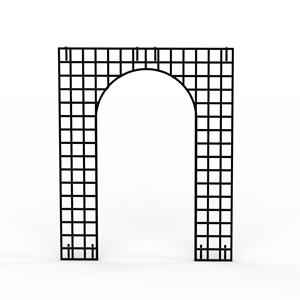 Modern Rectangular Iron Trellis Panel with <b>Grid</b> Design Painted Finish for Landscape Decor Easily Assembled - Product Image 1