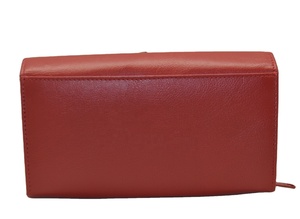 Super Quality Premium Long Genuine Leather Women's Wallet Button Closure RFID Secure Fashionable <b>Purse</b> Polyester Lining - Product Image 3